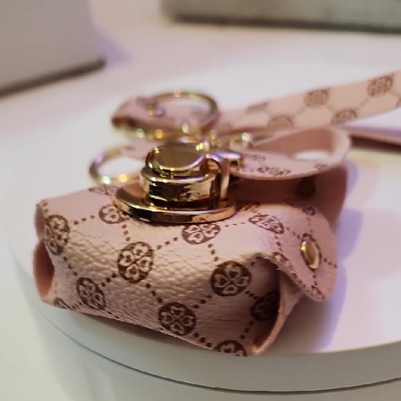 Mini Pink Patterned Keychain Bag - Picture 8 of 8